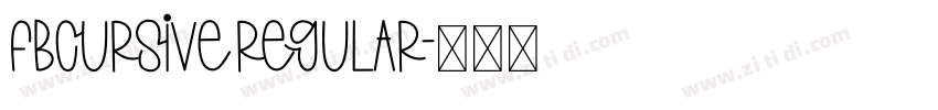 FbCursive Regular字体转换